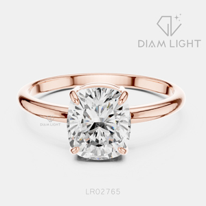 Bague de fiançailles de luxe en or blanc 14 carats avec diamant de laboratoire certifié IGI 0,93 carat, taille coussin, F+ VS+, pavé - Product Image 3