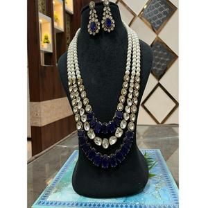 Magnifique ensemble de colliers ethniques en or plaqué or, longs et superposés, avec pierres en zircon et perles, pour femmes, cadeau de mariage ou de fiançailles - Product Image 1