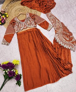 Destaca con este magnífico sari drapeado de moda, especialmente diseñado para mujeres que aman la moda. - Product Image 4
