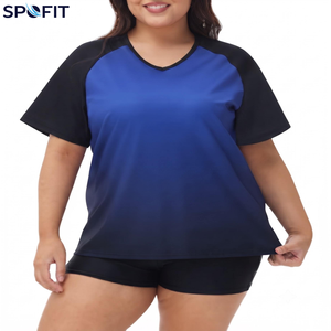 <b>Women's</b> rash guards Anti-UV Quick Dry <b>Compression</b> Rash Guard Short Sleeve Surfing Wear Custom BJJ Washed Spandex/Polyester - Product Image 2
