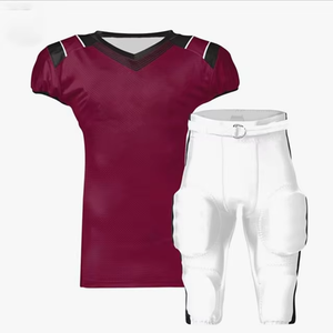 Custom Logo American Football Uniform Fitted Jersey <b>Pants</b> Set Sublimated Moisture Wicking 100% Polyester OEM - Product Image 3