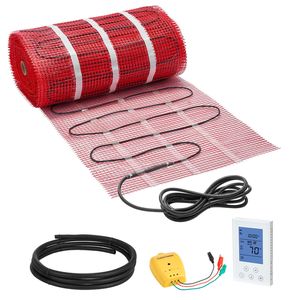 Sistema di Riscaldamento a Pavimento Elettrico Smart 120V, Tappetino Radiante 150 Piedi Quadrati Autoadesivo con Termostato Intelligente - Product Image 1