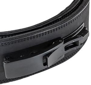 Cinturón de Soporte Lumbar de Cuero Negro con Hebilla Metálica para Alivio del Dolor de Espalda y Corrección de Postura, Soporte de Compresión Unisex para Adultos - Product Image 1