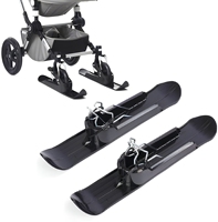 Plaque de conversion de sécurité hivernale pour vélo d'équilibre, ski, luge, poussette enfant, fauteuil roulant, en plastique et métal, pour glace, plage, sable, extérieur
