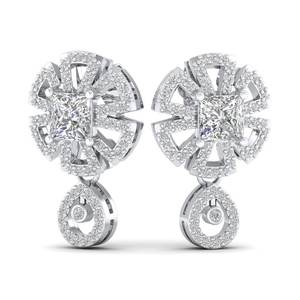 REYES Nuevo Diseño, Pendientes de Plata de Ley 925 con Moissanita Certificada GRA, con Cierre de Rosca, Joyería Fina para Mujer - Product Image 5