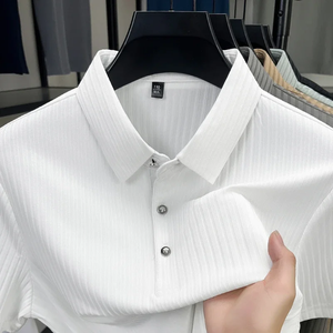 Camiseta Polo a Rayas de Manga Corta para Hombre, Estilo Casual, Transpirable y Cómoda, Versátil para Verano 2026 - Product Image 5