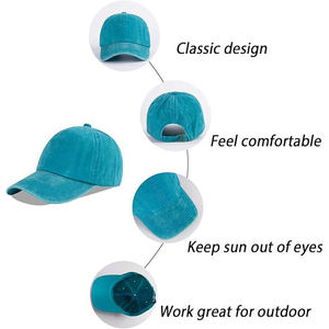 2026 Custom Teal Blue acid Washed 100%Cotton <b>Baseball</b> <b>Cap</b> <b>Plain</b> Unstructured Dad Hat Adjustable Outdoor Sport Sun Hat For mens - Product Image 5