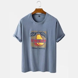 เสื้อยืดออกกำลังกายวิ่งสำหรับผู้ชาย พิมพ์โลโก้ได้ตามต้องการ เนื้อผ้าเบาสบาย ใส่สบายๆ 88% โพลีเอสเตอร์/12% สแปนเด็กซ์ สีพื้น แขนสั้น - Product Image 1