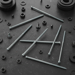 Vis à tête fendue en acier au carbone métrique zingué à double extrémité de qualité industrielle PDC, classe 4.8 6.8, pour fixation du bois - Product Image 4