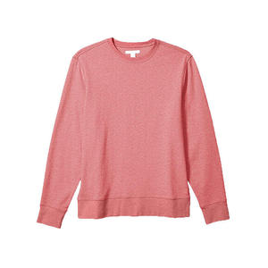 เสื้อสเวตเชิ้ตแขนยาวคอวีผ้าฟลีซสีชมพูเฮเธอร์ผสมสีคอรัลสำหรับผู้ชาย  รับทำโลโก้ตามสั่ง  OEM ODM ขายส่งเสื้อผ้า - Product Image 6