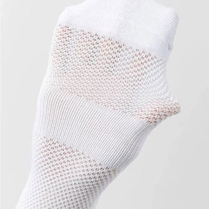 Econex Sports White Ankle <b>Socks</b> 100% Cotton Breathable Knitted Solid Color Daily Life Casual Wear Summer Season Thick <b>Running</b> - Product Image 3