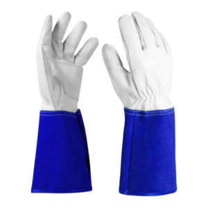 Gants de sécurité industriels robustes de haute qualité en cuir pleine fleur lisse pour soudage TIG, certifiés CE, résistants à la chaleur - Product Image 4