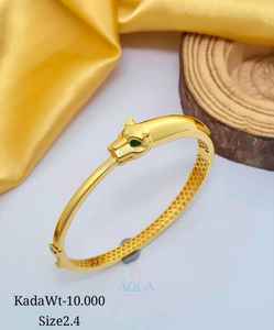 Brazalete de Lujo con Diseño de Pantera, Acabado en Oro Sólido de 22K, Brazalete con Motivo Animal de Diseñador, 10 Gramos, Talla 2.4, Joyería para Fiestas y Regalos - Product Image 2
