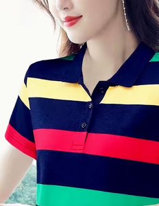 เสื้อผู้หญิงฤดูร้อน แขนสั้น ทรงวินเทจ เซ็กซี่ ผ้าถัก ระบายอากาศได้ดี กันยับ ใส่สบาย - Product Image 3