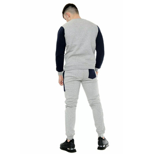Ensemble de survêtement homme personnalisé avec logo, coupe classique, en molleton de coton épais, sweat-shirt et pantalon de jogging, deux pièces, grandes tailles - Product Image 3