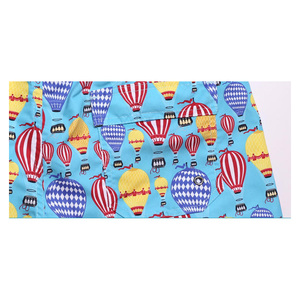 Men's Blue Geometric Print Breathable Quick Dry Polyester Casual Beach Shorts Mid Waist Drawstring Swim Trunks - Product Image 3