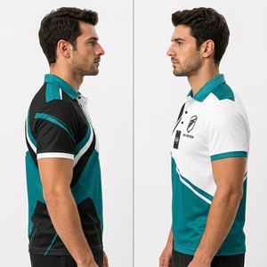 Chemise de golf sportive en toile de polyester de haute qualité pour homme, avec logo personnalisé brodé - Product Image 5