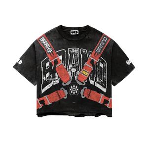 Camiseta de Hombre con Hombros Caídos, Personalizada con Logotipo, Fabricada en Fábrica, de Gran Tamaño, 100% Algodón de Alta Calidad, con Dobladillo Desgastado y Estampado - Product Image 5