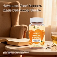 Meelefu Gommes personnalisées CoQ10 avec bergamote Hibiscus Vitamine K2 + D3 Magnésium Glycinate Poivre de Cayenne pour la santé cardiaque