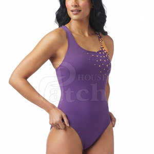 Traje de baño profesional de una pieza para mujer, traje de baño personalizado de secado rápido, tela elástica atlética, deportes de playa y piscina - Product Image 4