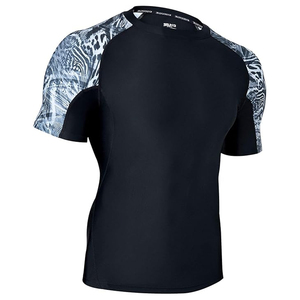 Men Rash Guard <b>Compression</b> T <b>Shirt</b> Short Sleeve Swim <b>Shirt</b> UV Protection Quick Dry Custom Logo Wholesale - Product Image 4