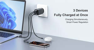 Chargeur rapide KYT 45W double et triple port avec écran - Protégez vos appareils contre <span class=keywords><strong>les</strong></span> courts-circuits pour iPhone/Samsung - Product Image 6