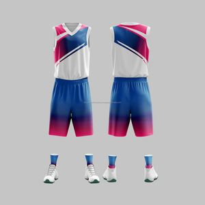 Uniformes de basket-ball réversibles Curry personnalisé de haute qualité pas cher ensemble de maillot de basket-ball respirant à séchage rapide unisexe - Product Image 2