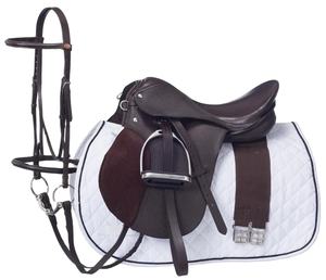 Silla de Montar Inglesa Personalizable TRIDENT INTERNATIONAL TI101OA05, Silla de Montar Inglesa de Cuero Genuino Resistente, Silla de Montar para Carreras - Product Image 4