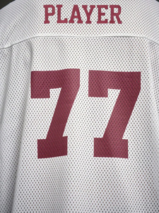 Maillot de football américain surdimensionné en maille 220 GSM, streetwear, col en V, impression de numéro personnalisée, marque privée, production en gros OEM - Product Image 5