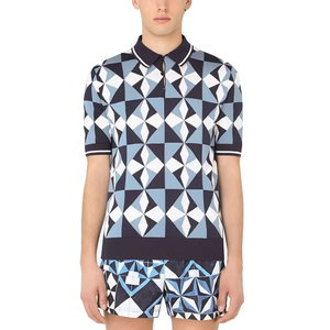 Pull-over en tricot jacquard à manches courtes pour homme, personnalisable avec logo OEM & ODM, pull de printemps, t-shirts en tricot pour homme - Product Image 1