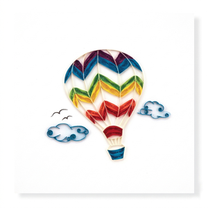 Wholesale Colorful Hot Air Balloon Quilling <b>Card</b> Handmade Greeting <b>Card</b> With Envelope For Special <b>Occasions</b> Unique Quilled <b>Card</b> - Product Image 1