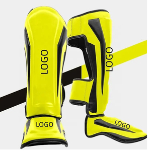 100% Genuine Leather Boxing Shin Guards High Quality Leg Protector Shin Pad Best Selling Muay Thai Training Equipment Leg Guard - Product Image 5