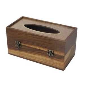 Boîte de rangement moderne en bois massif faite à la main pour mouchoirs et serviettes en papier, pour la maison et le salon, logo personnalisé, vente chaude - Product Image 1