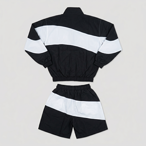 Conjunto Corto de Chaqueta Cortavientos Personalizada para Hombre, Estilo Urbano, Transpirable, de Nailon, Servicios OEM, Precio Razonable, Superventas - Product Image 3