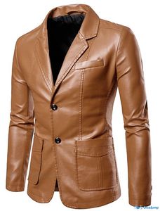 Nueva Chaqueta Formal Ligera de Invierno para Hombre, Diseño Personalizado OEM, Chaqueta de Cuero Transpirable de Alta Calidad para Venta en Línea - Product Image 2