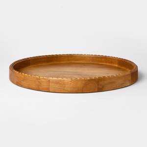 Plateau de service en bois d'acacia et mangue, fait main, écologique, compatible lave-vaisselle, design moderne, à un seul niveau, pour charcuterie ou bureau - Product Image 4