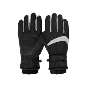 Gants en cuir pour femmes, doublés, chauds, noirs, pour l'hiver, fabriqués par un fabricant de gants en cuir, gants en cuir tendance pour femmes - Product Image 1