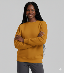 Customized Front Logo Women's Winter Mock <b>Neck</b> <b>Light</b> Weight Oversized Relaxed Fit Long Sleeve Pullover Sweatshirt - Product Image 5