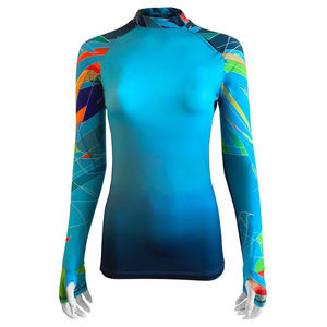 Wholesale Custom <b>Printed</b> Long Sleeve Polyester Spandex Sublimation Womens <b>Surf</b> Rash Guard - Product Image 3