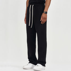 Oversized Street Style 100% Cotton Canvas Sweatpants Men Women Fleece-Lined Straight-Leg <b>Trousers</b> Plus Size Casual Mid Waist - Product Image 6