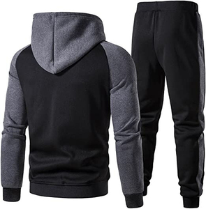 Men’s 100% Cotton Tracksuit Set Custom Logo Professional Manufacturer Sports <b>Jogging</b> Running Training <b>Suit</b> - Product Image 3