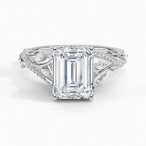 BOJ <b>Ring</b> 022 Emerald Cut 925 <b>Silver</b> Begonia Vine Moissanite Diamond <b>Ring</b> GRA Certified 2ct D Wedding Anniversary <b>Ring</b> Low Price - Product Image 1