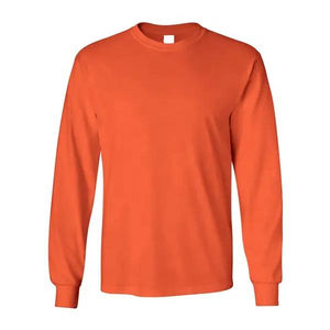 เสื้อยืดแขนยาวทรงหลวมคุณภาพสูง OEM รุ่นใหม่ล่าสุด แบบสั่งทำพิเศษ ปลายเสื้อโค้ง มีรูสำหรับนิ้วโป้งที่ข้อมือ สำหรับผู้ชาย - Product Image 6