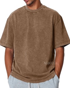 T-shirts Homme Vierge 100% Coton Col Rond Manches Courtes Personnalisables Logo Hip Hop Séchage Rapide Respirant pour Gym et Fitness – Vente en Gros - Product Image 5