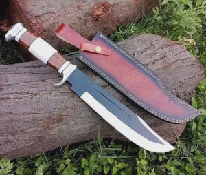 Custom OEM DIY Handmade Industrial Grade Camping Hunting Bowie <b>Knife</b> Clip Point Straight Carbon Steel 3mm <b>Bone</b>+Wood <b>Handle</b> - Product Image 4