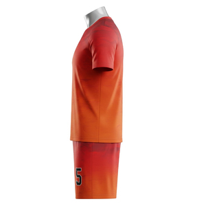 Uniforme de football imprimé par sublimation, respirant, personnalisé avec le nom du joueur, antibactérien, 100% polyester - Product Image 3