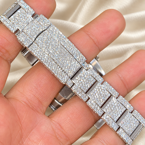 นาฬิกาควอตซ์หรูหรา Raj Gems สายสแตนเลส หน้าปัดแสดงวันที่ แบบอนาล็อก สำหรับทุกเพศ ขนาด 41 มม. สายขนาด 20 มม. กันน้ำ 3 บาร์ กระจก - Product Image 4