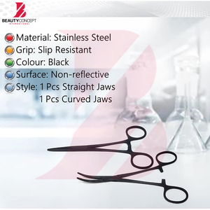 Pinzas Hemostáticas Multiusos para Mosquitos, de Acero Inoxidable Negro, Reutilizables, para Uso Manual en Hospitales, Autoclavables, con Certificación CE - Product Image 4