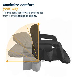Foldable Waterproof <b>Reclining</b> <b>Camping</b> <b>Chair</b> with Extra Thick Padding and Wide Back Support - Product Image 4