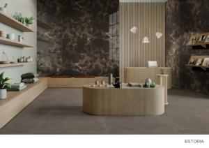 Azulejo de Porcelana de Alta Gama con Acabado Brillante, Formato Grande 600x1200, Superficie Pulida Premium, para Paredes y Pisos, Uso Interior y Exterior Moderno - Product Image 4